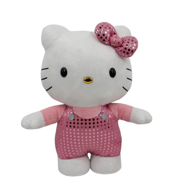 Hello Kitty Limited Edition Plush Spot Sparkle Overalls Pink 12 inch, , hi-res