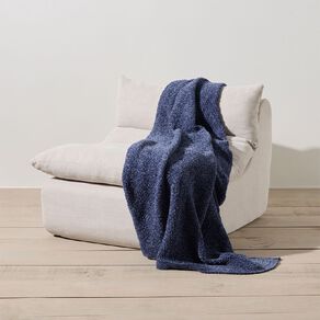 Living & Co Throw Chenille Blue