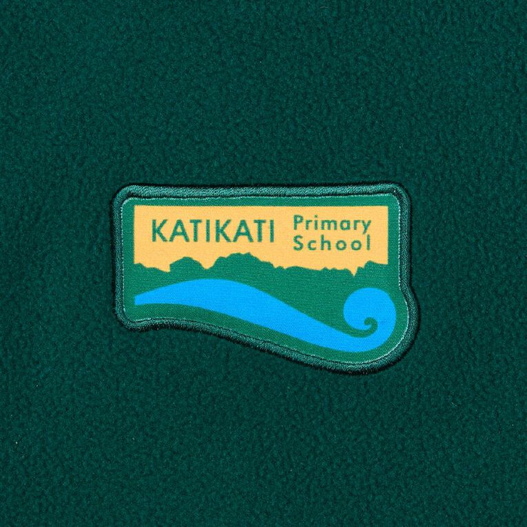 Schooltex Katikati Primary Polar Fleece Jacket with Badge, Bottle Green, hi-res