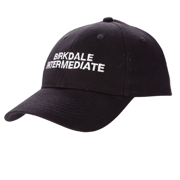 Schooltex Birkdale Intermediate Cap with Embroidery, Black, hi-res