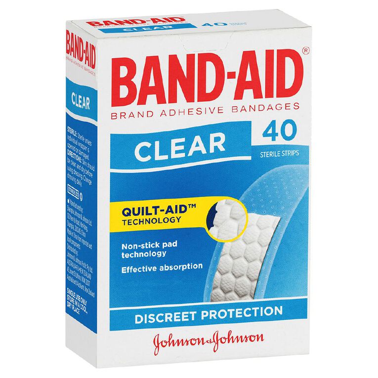 Band Aid Clear Strips 40 Pack, , hi-res