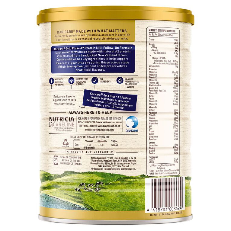 Karicare Gold+ A2 Protein Follow On Formula Stage 2 900g, , hi-res