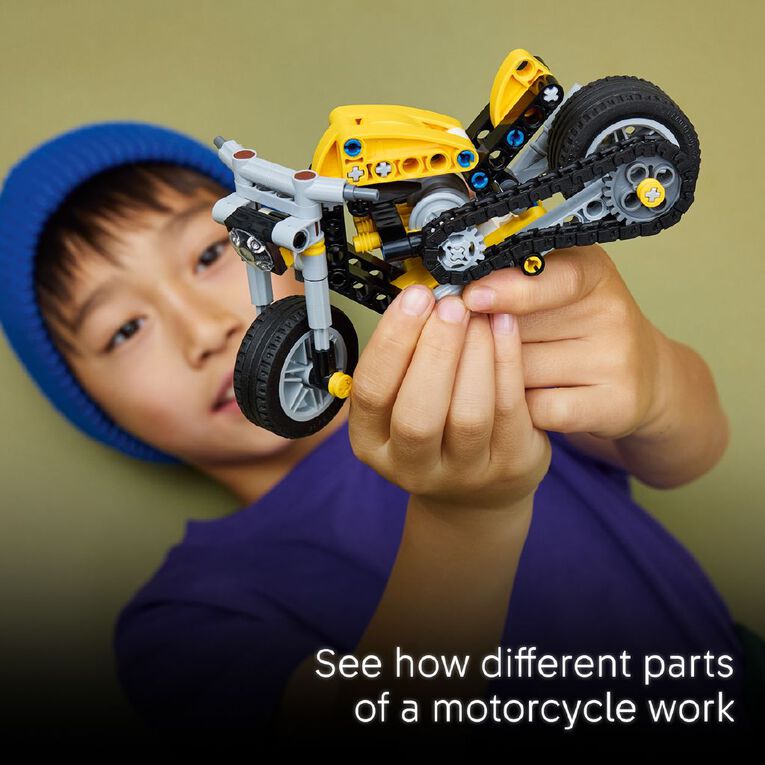 LEGO Technic Yellow Motorcycle 42225, , hi-res