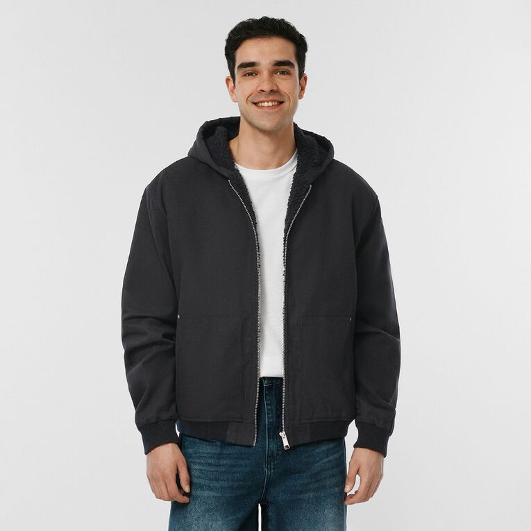 Garage Men's Hooded Detroit Jacket, Black, hi-res