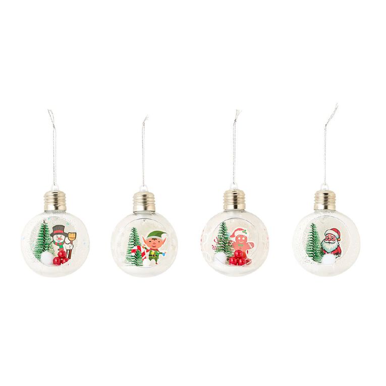 Wonderland Light Up Bauble Character Assorted 8cm, , hi-res