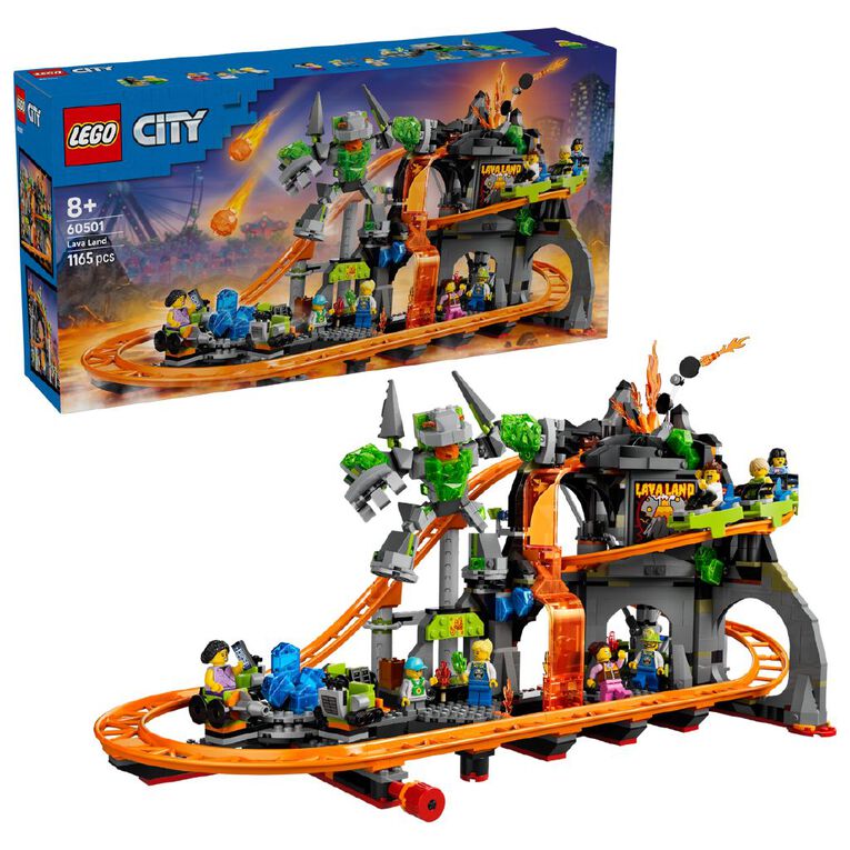 LEGO CITY Lava Land Roller Coaster Park 60501, , hi-res