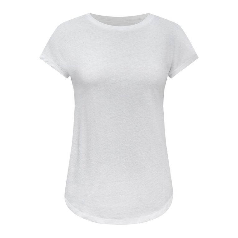 Active Intent Women's Crew Neck Tee, White, hi-res