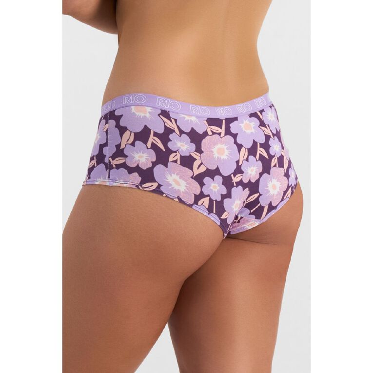 Rio Women's Shortie Briefs 5 Pack, Lilac, hi-res