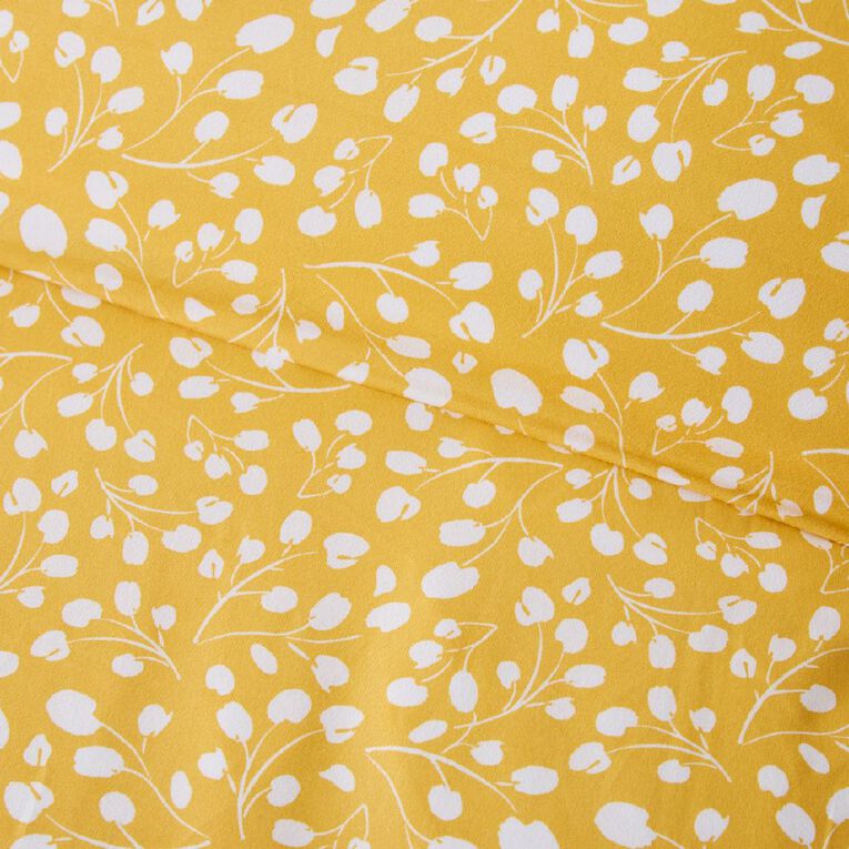 Living & Co Microfibre Duvet Cover Set Eden Yellow Single, , hi-res