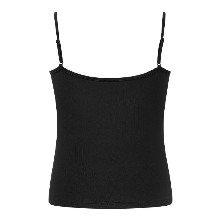 H&H Women's Contour Ruched Camisole, Black, hi-res