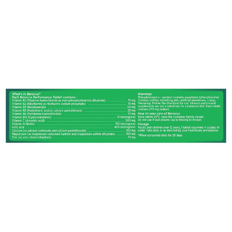 Berocca Energy Vitamin B & C Orange Flavour Effervescent Tablets 30 Pack, , hi-res