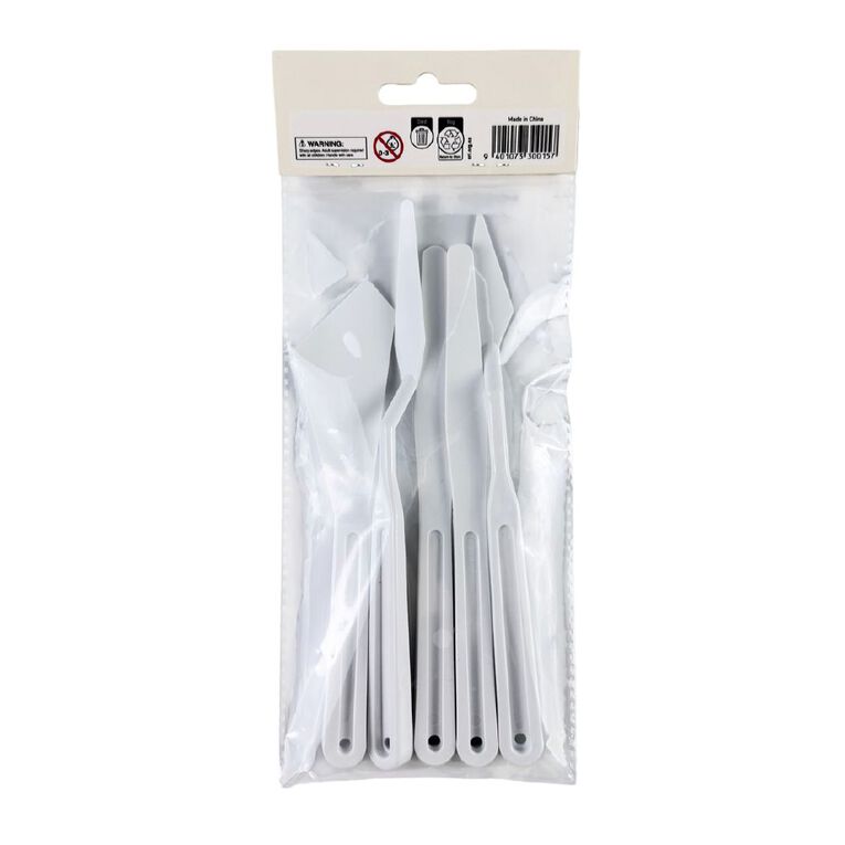 Uniti Palette Knife Plastic 5 Pack, , hi-res