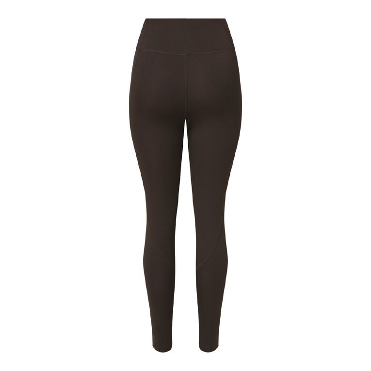 Active Intent Women's High Rise Panel Leggings, Brown Mid, hi-res