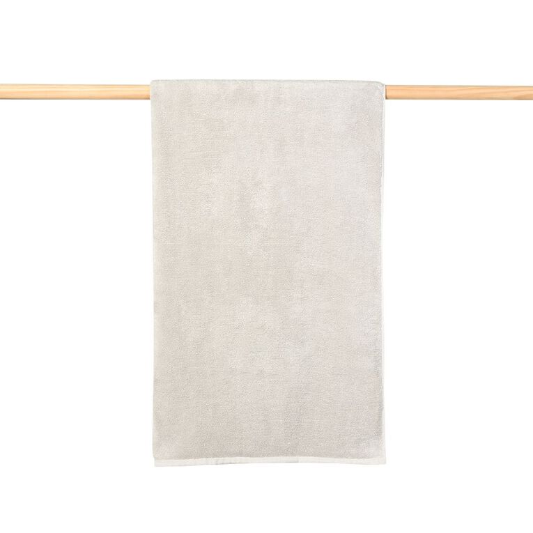 Living & Co Plush Plain Spa Towel Grey Light, , hi-res