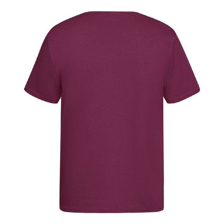 H&H Men's Regular Fit Plain Tee, Red Dark Port Royal, hi-res