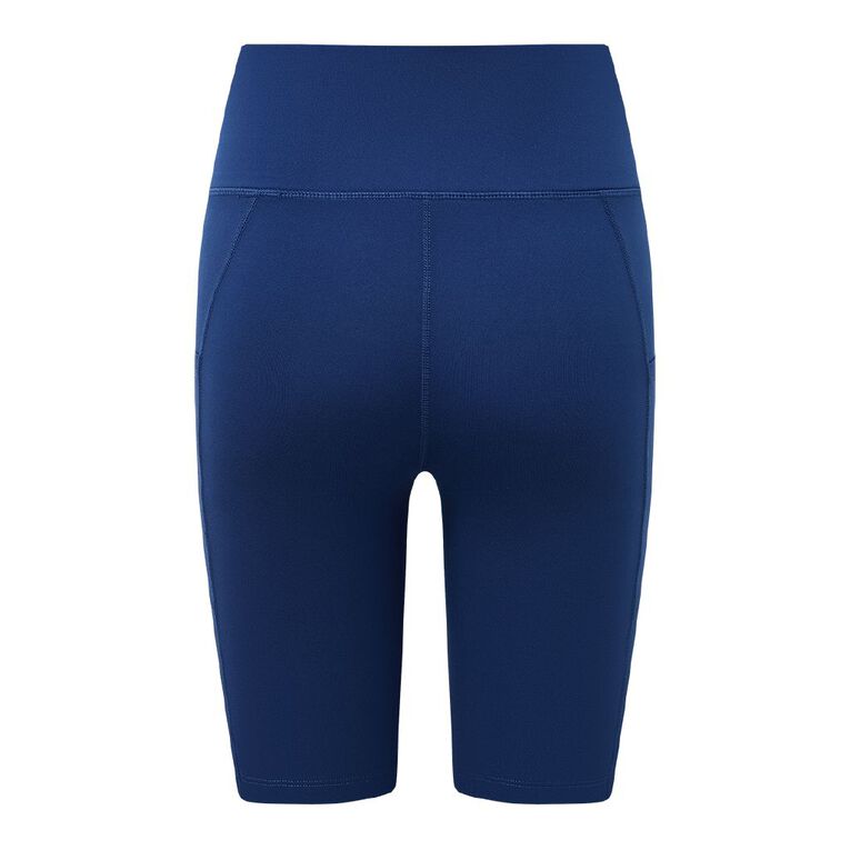 Active Intent Women's 8 Inch Pocket Bike Shorts, Blue Dark, hi-res