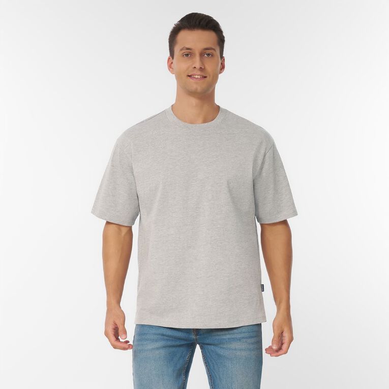 Garage Men's Heavyweight Boxy Tee, Grey Marle, hi-res
