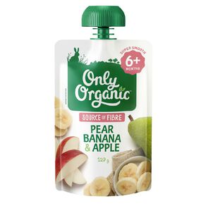 Only Organic Pear Banana & Apple 6+ Months