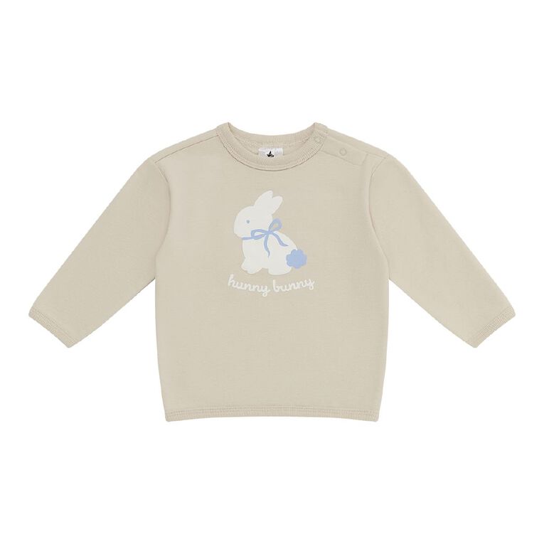 Young Original Babies Rib Sweatshirt, Brown Light, hi-res