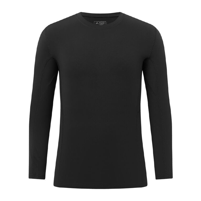 Active Intent Men's Long Sleeve Compression Tee, Black, hi-res