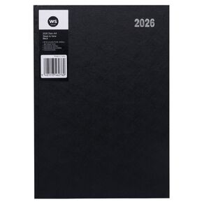 WS 2026 Diary A4 Week to View Black