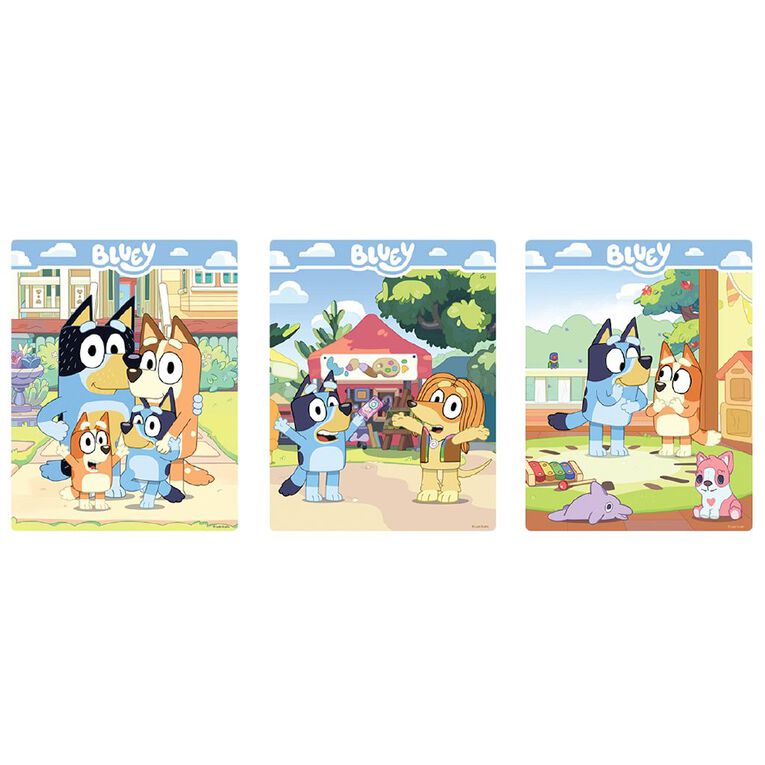 Bluey 3 Pack Frame Tray Puzzles, , hi-res