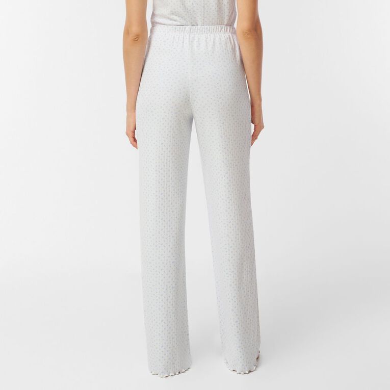 H&H Women's Pointelle Pyjama Pants, White, hi-res