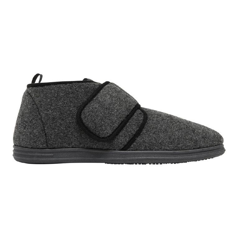 H&H Men's Gerald Memory Foam Slipper Boots, Grey, hi-res