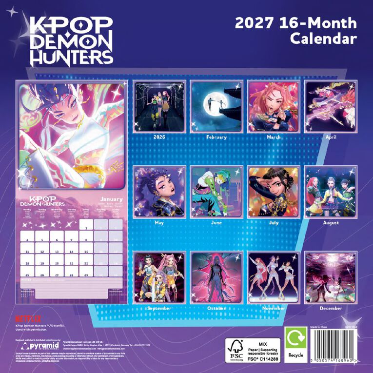 KPop Demon Hunters Calendar 2027, , hi-res