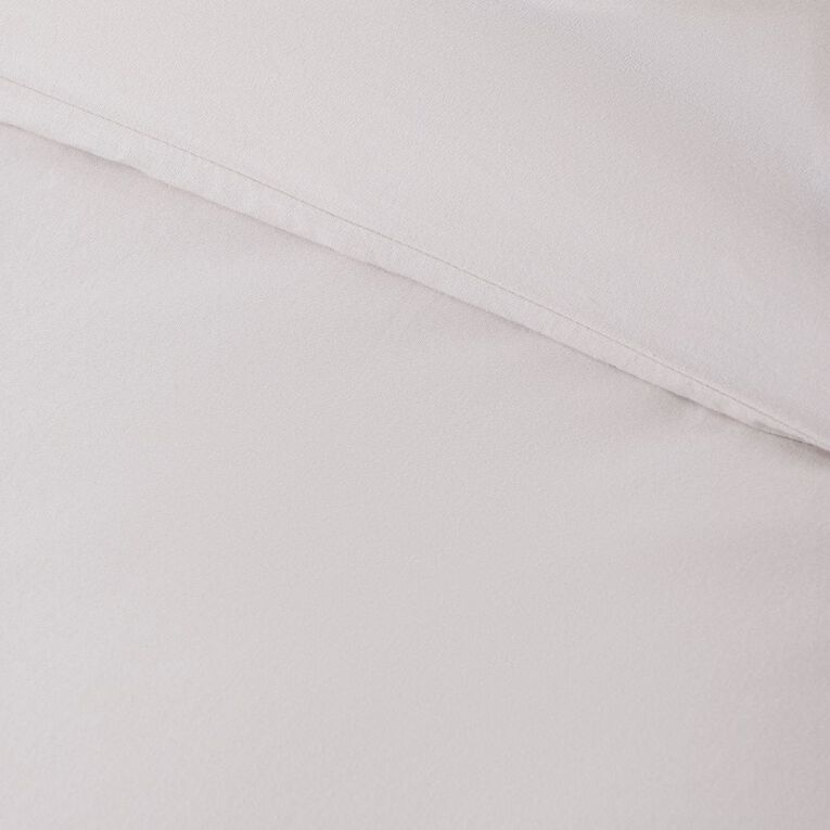 Living & Co Duvet Cover Set Washed Cotton Natural Queen, , hi-res