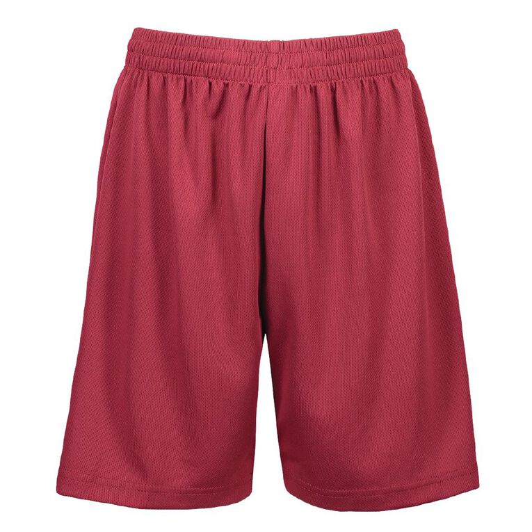 Schooltex Breezeway Shorts, Burgundy, hi-res