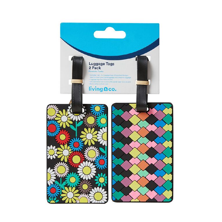Living & Co Luggage Tags Assorted 2 Pack, , hi-res