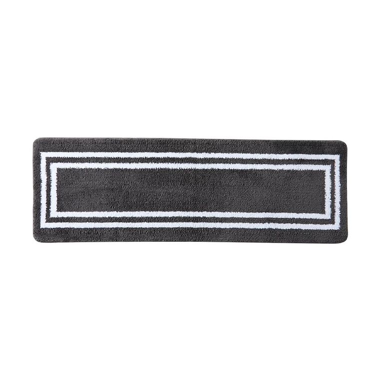 Living & Co Hotel Bath Runner Charcoal 150cm, , hi-res