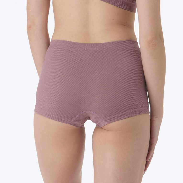 H&H Women's Waffle Shorties, Purple Dark, hi-res