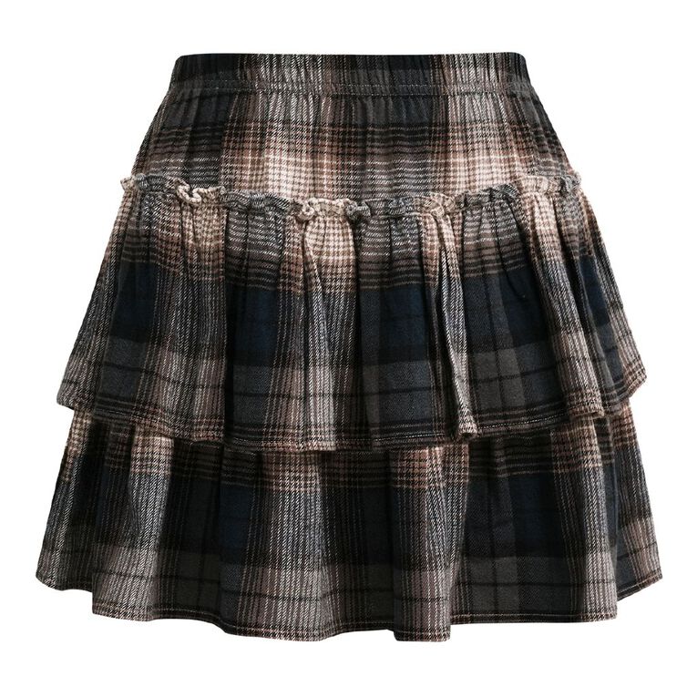 H&H Women's Mini Check Rara Skirt, Blue Mid, hi-res
