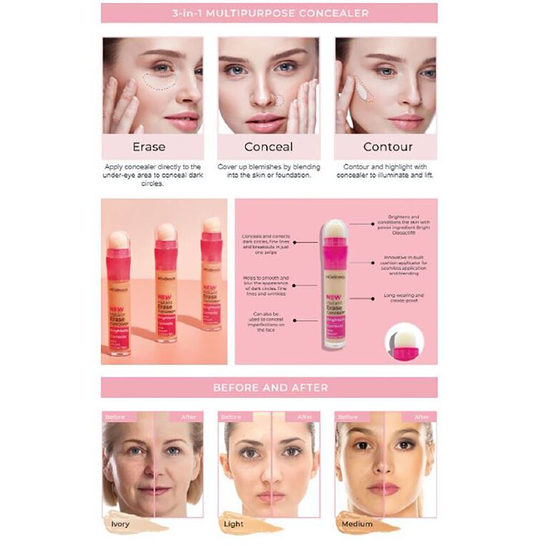 MCoBeauty Instant Erase Concealer Ivory, , hi-res