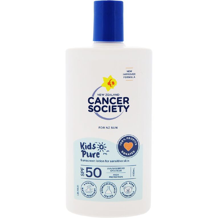Cancer Society Kids' Pure Sunscreen Lotion SPF50 400ml, , hi-res