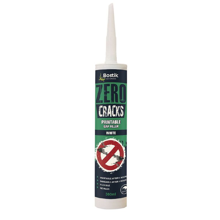 Bostik Zero Cracks White Cartridge 300ml, , hi-res