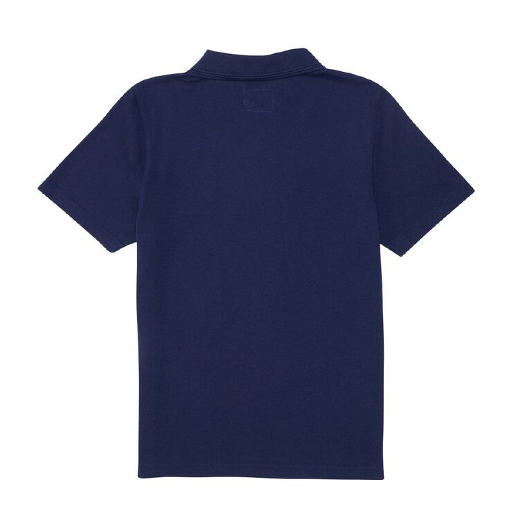 Schooltex St Mary's Hokitika Short Sleeve Polo with Embroidery, Navy, hi-res