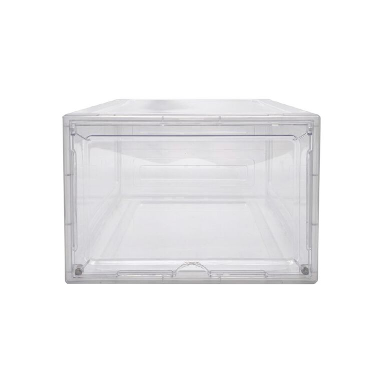 Living & Co Stackable Shoe Box Clear, , hi-res