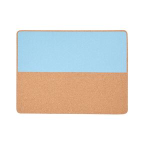 Living & Co Colour Block Rect Cork Placemat Blue Light 30cm x 40cm