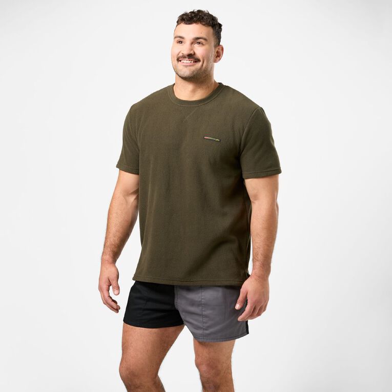 Back Country Adults' Solid Fleece Short Sleeve Tee, Green, hi-res