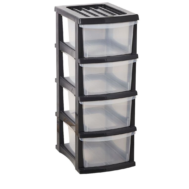 Taurus Drawers Taurus Storage Drawers Grey Mid 4 Tier Grey Mid | The Warehouse