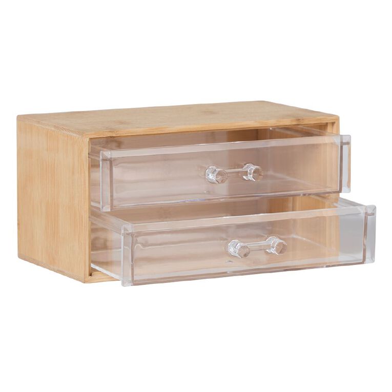 Living & Co Bathroom Bamboo 2 Drawer, , hi-res