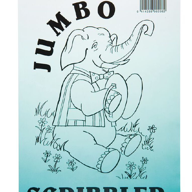 WS Jumbo Scribbler Jotter Pad 120 Leaf White A4, , hi-res