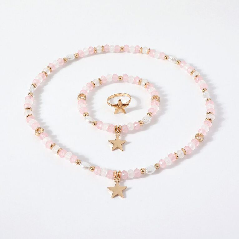 Kids' Star Ring Bracelet and Necklace Set, , hi-res
