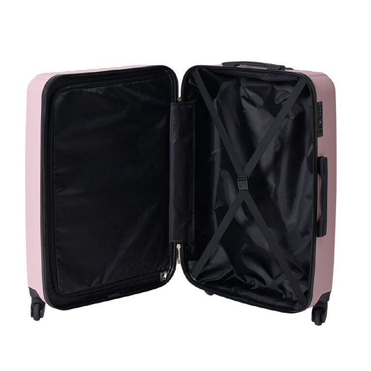 Living & Co Hard Textured Suitcases 2 Piece Set Pink, , hi-res