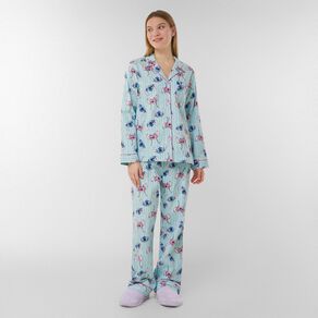 Stitch Women's Flannel Button Up Pyjama Set