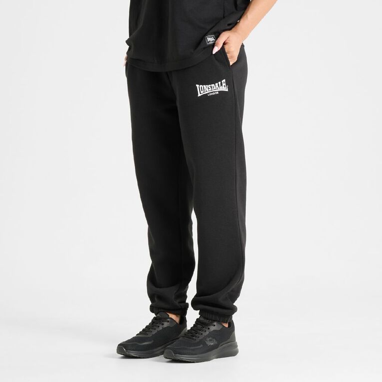 Lonsdale Unisex Trackpants, Black, hi-res