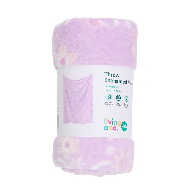 Living & Co Kids Throw Enchanted Meadow Multi-Coloured, , hi-res